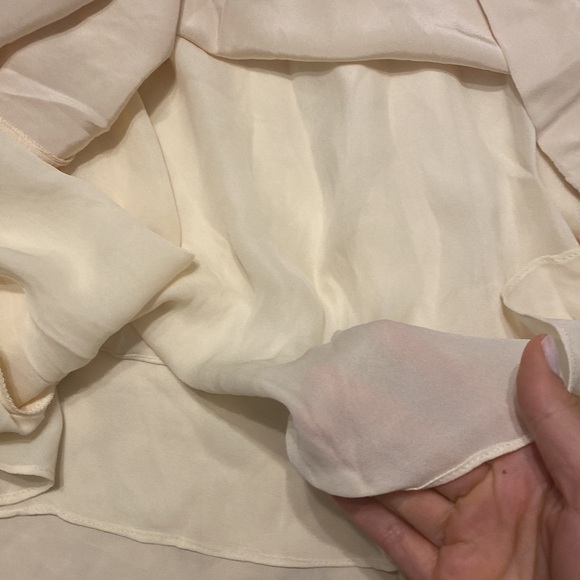 Ralph Lauren Collection Lined Silk Midi Skirt in Neutral, Size 24 - Picture 5 of 5